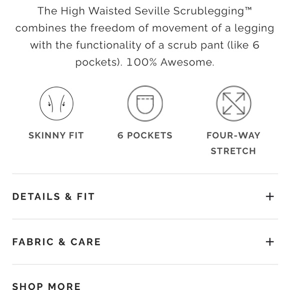 FIGS High Waisted Seville Scrub Legging in Moss - Picture 8 of 8